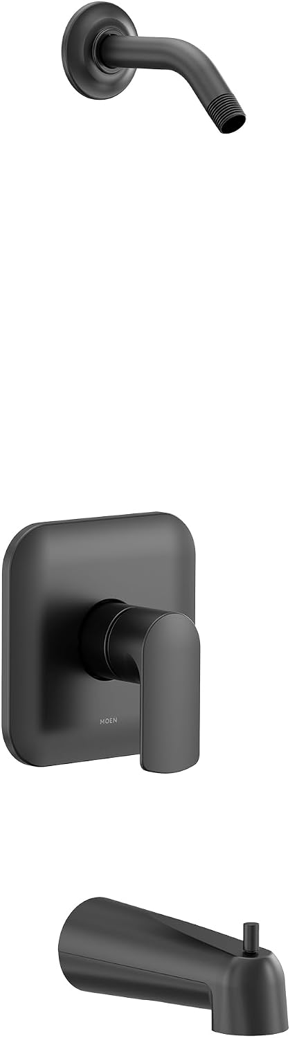 Moen UT2813NHBL Rizon M-CORE 2-Series 1-Handle Tub and Shower Trim Kit, Valve Required, Matte Black