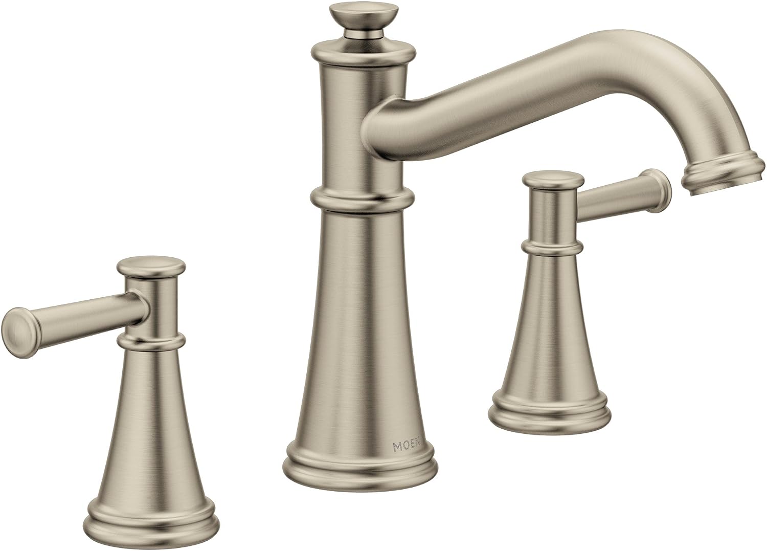 Moen T9023BN Belfield Two-Handle Deck Mounted Roman Tub Faucet Without Valve, Brushed Nickel
