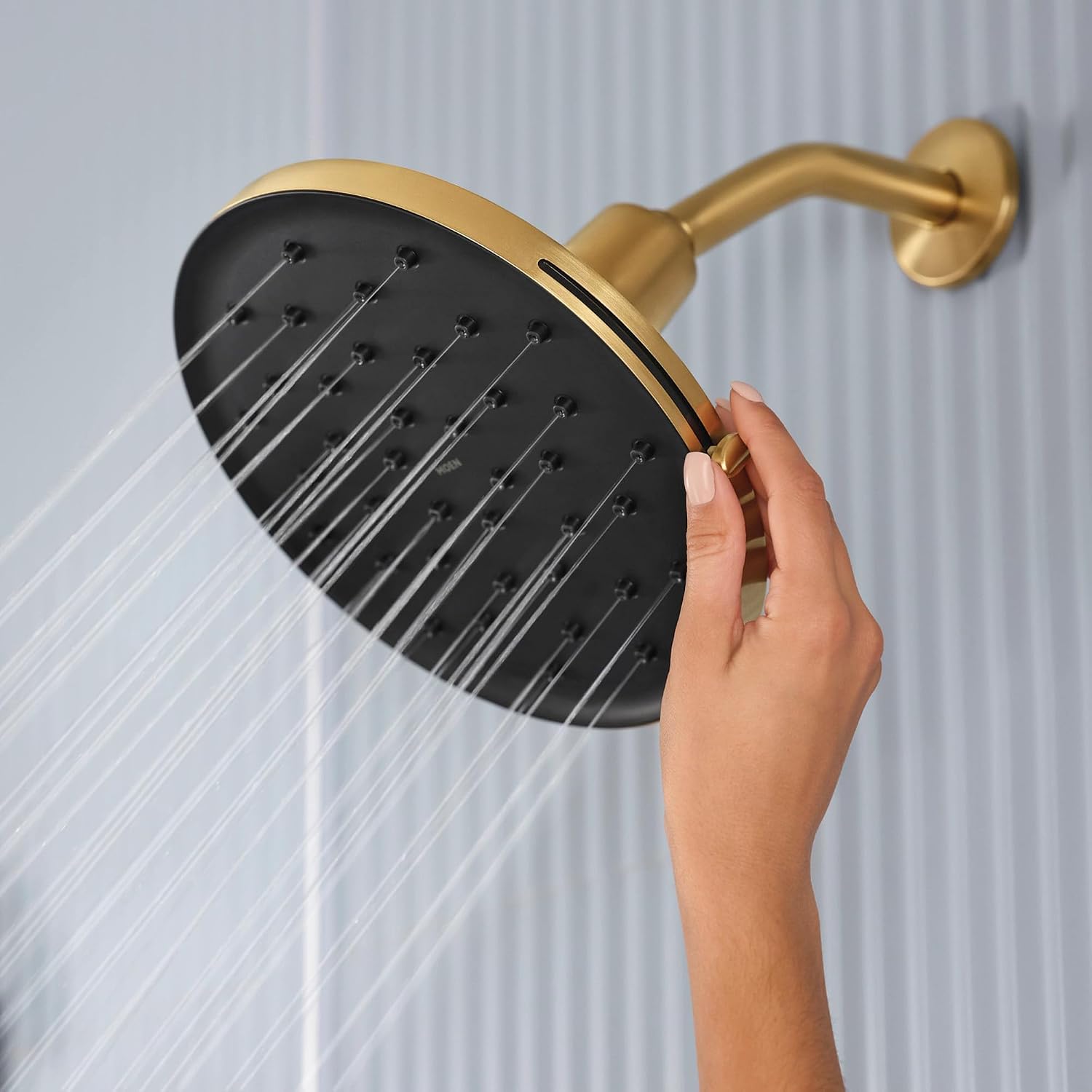 Moen Verso Brushed Gold Adjustable 9" Diameter Spray Head Rainshower, 220R3BG