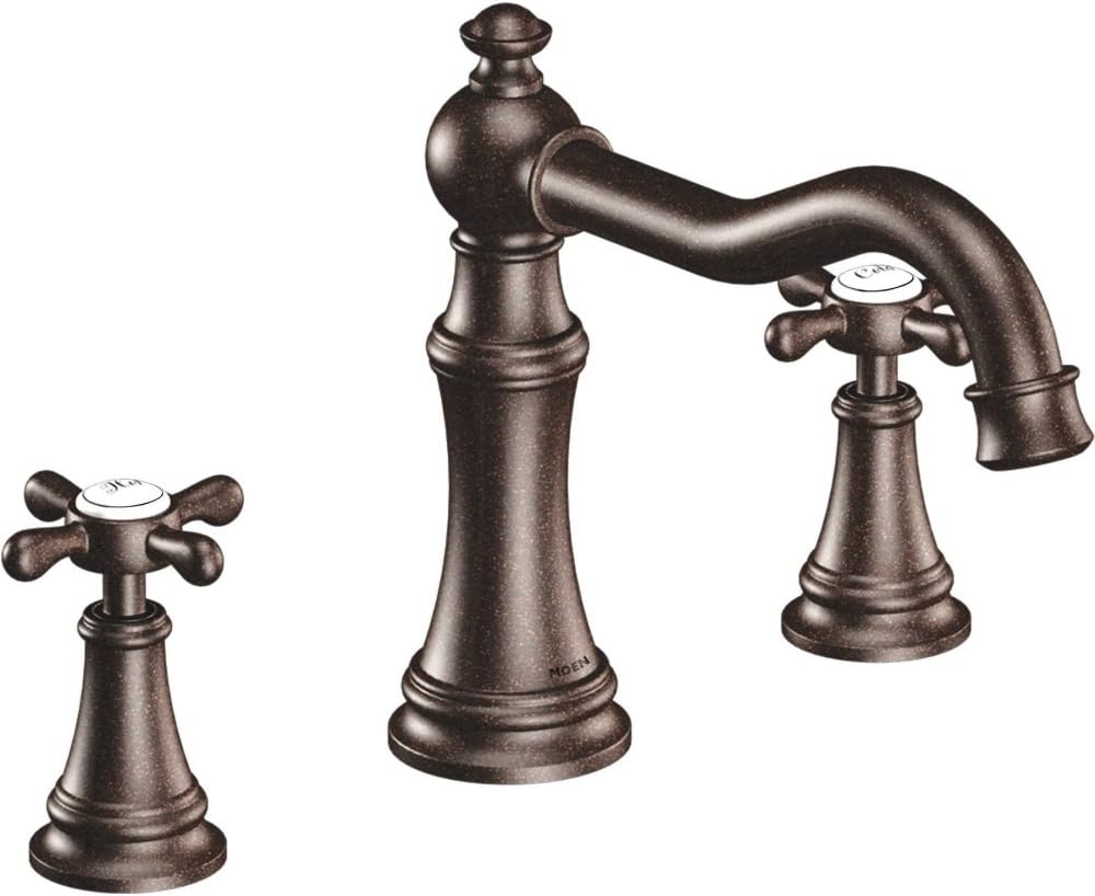 Moen TS22101ORB Weymouth Two-Handle High Arc Roman Tub Faucet, Oil Rubbed Bronze
