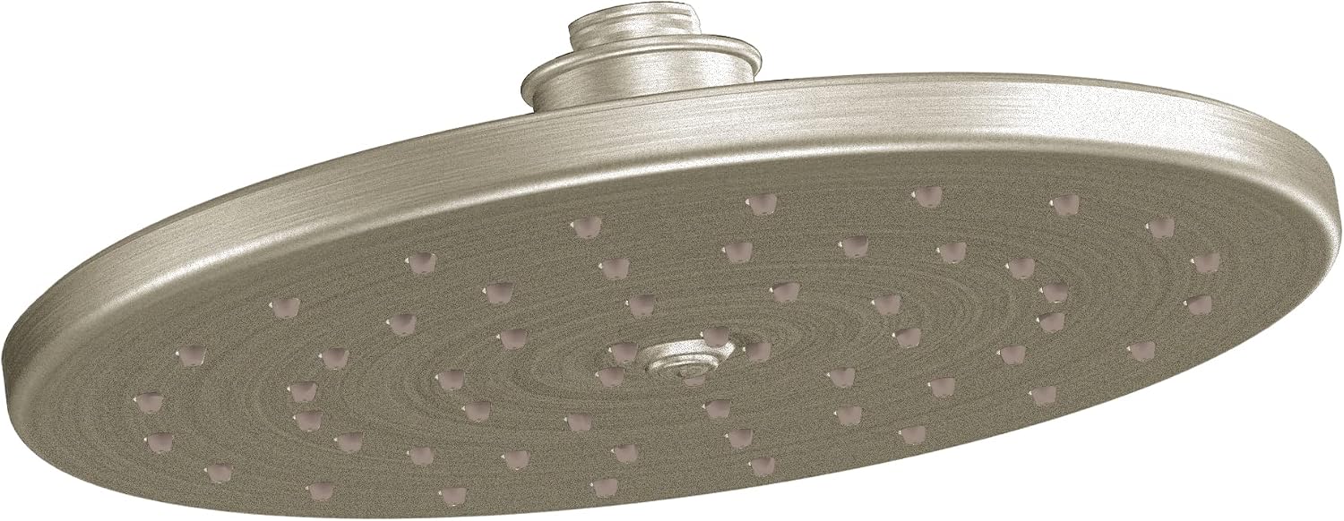 Moen S112EPBN 10-Inch Single Function Eco-Performance Rainshower Showerhead with Immersion Rainshower Technology, Brushed Nickel