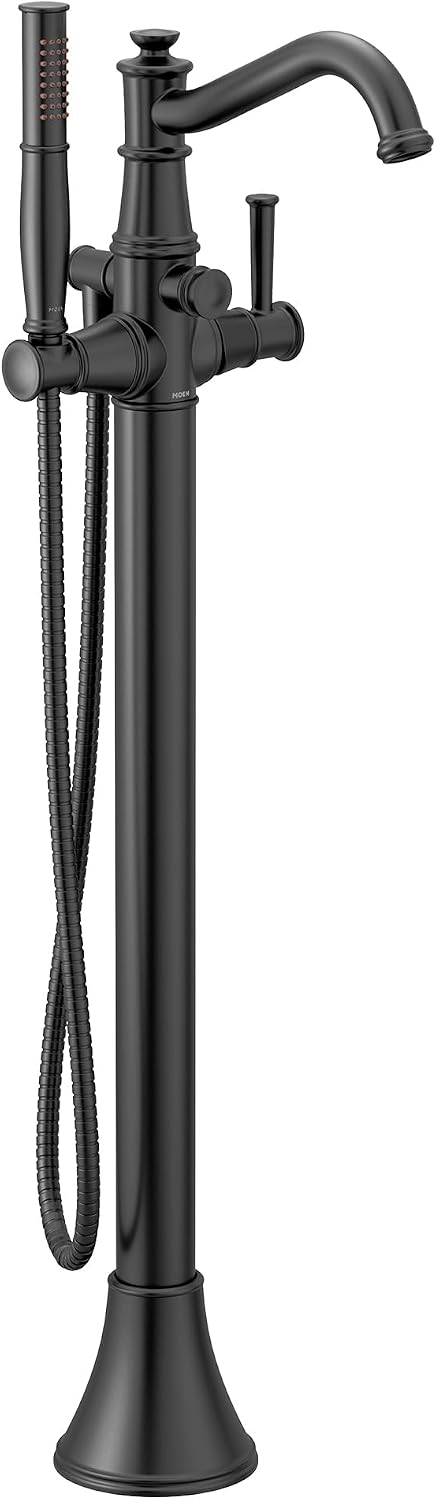 Moen Belfield Chrome One-Handle Freestanding Floor Mount Tub Filler with Handshower, 9025BL