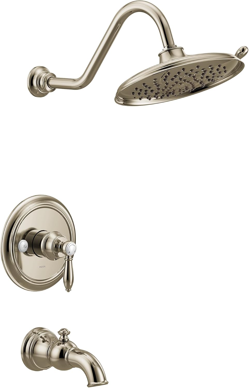 Moen UTS33103NL Weymouth M-CORE 3-Series 1-Handle Tub and Shower Trim Kit, Valve Required, Polished Nickel