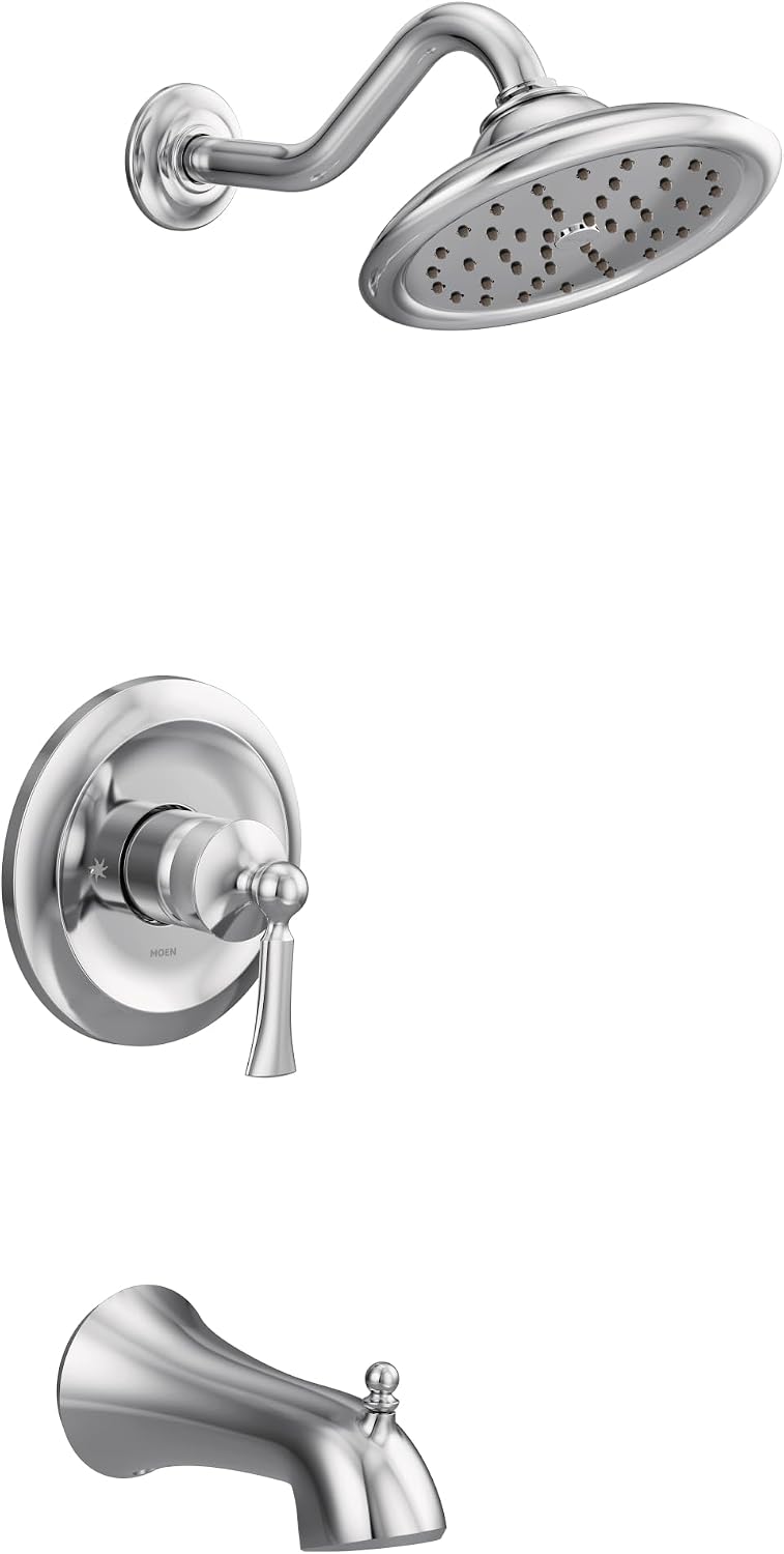 Moen UT35503 Wynford M-CORE 3-Series 1-Handle Tub and Shower Trim Kit, Valve Required, Chrome