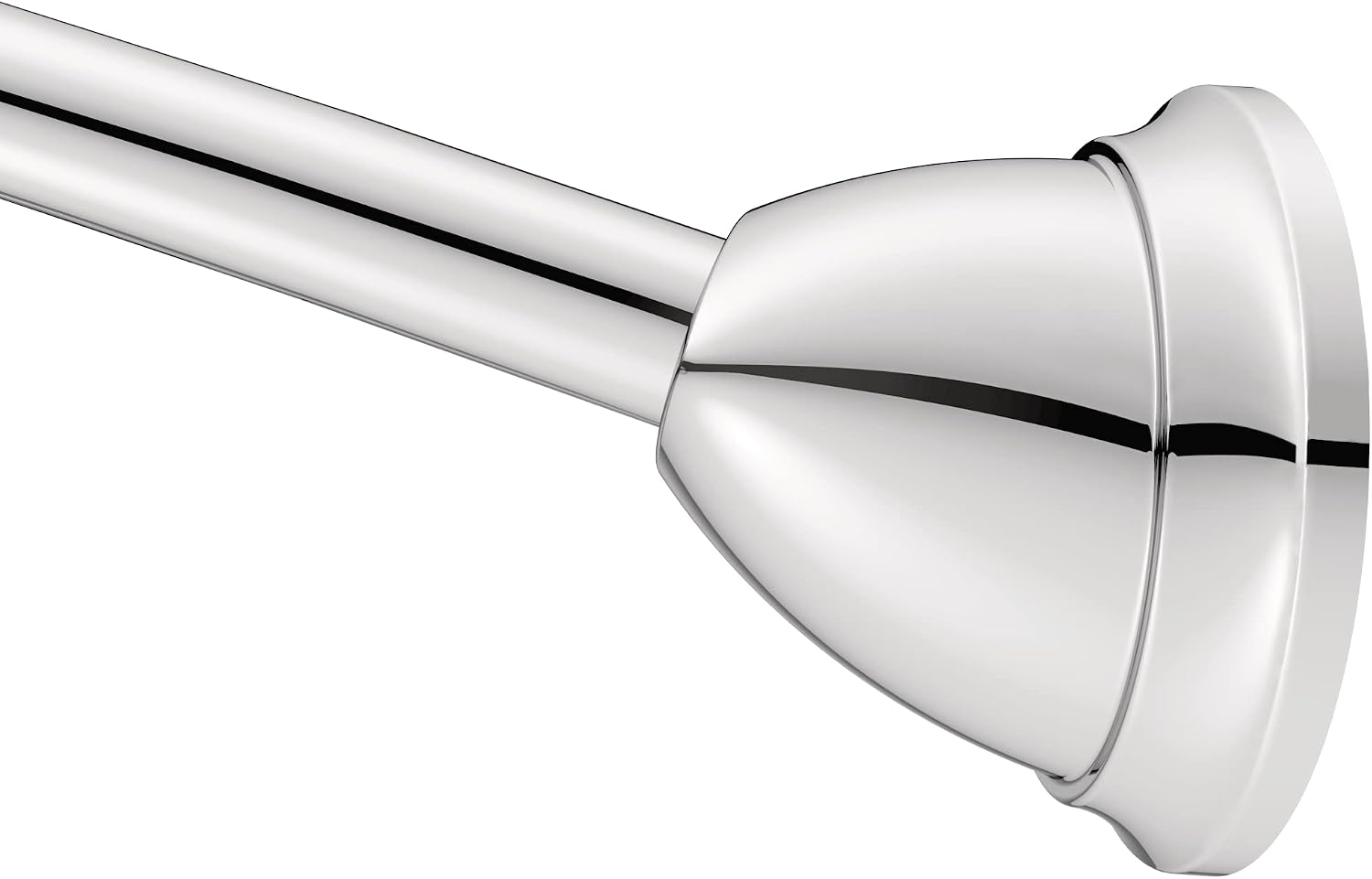 Moen Magnetix 60-Inch Curved Shower Curtain Rod, Chrome, MDN2170CH