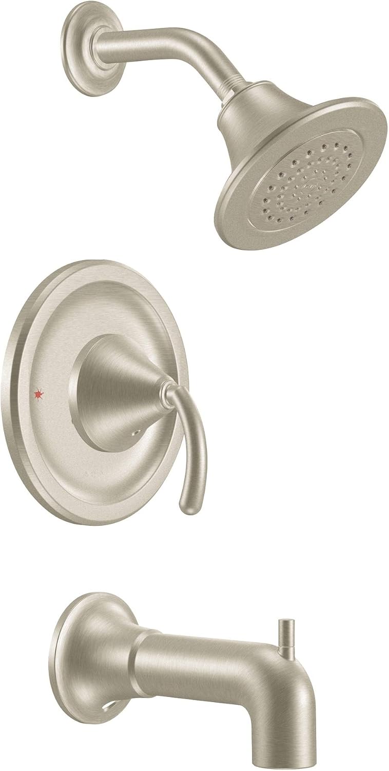 Moen TS2143BN ICON Posi-Temp Tub and Shower Trim Kit without Valve Brushed Nickel