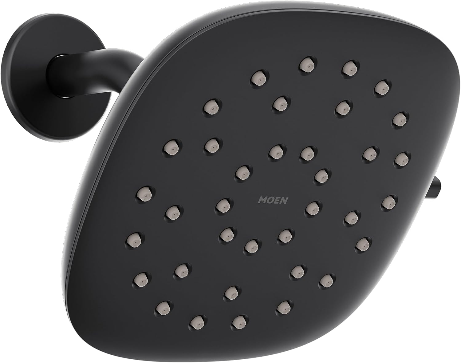 Moen Verso Eco-Performance Infiniti Dial Square Rain Shower Head, 6-Inch Diameter Spray Head, Matte Black, 220R4EPBL