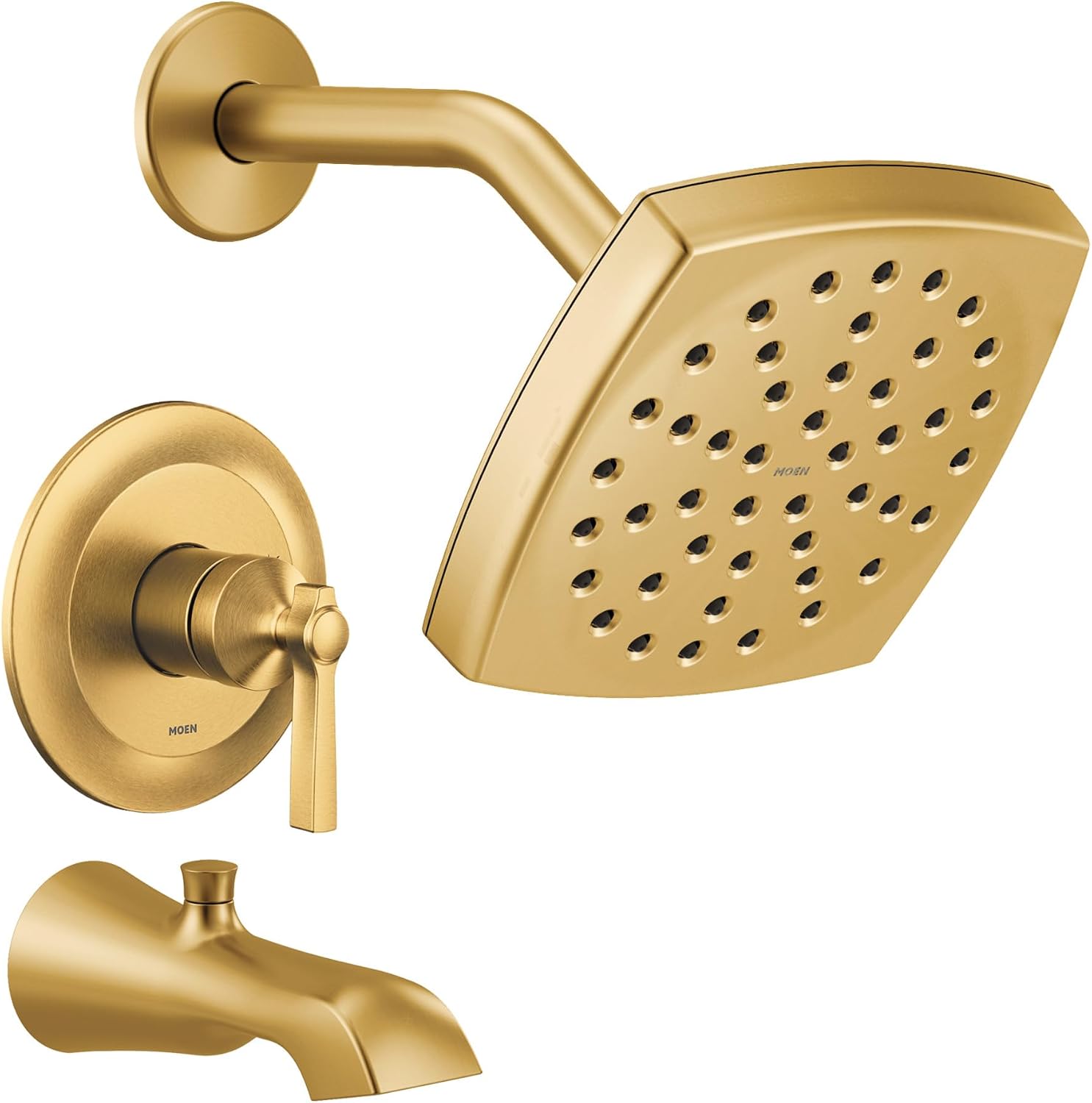 Moen UTS2913EPBG Flara M-CORE 2-Series 1-Handle Tub and Shower Trim Kit, Valve Required, Brushed Gold