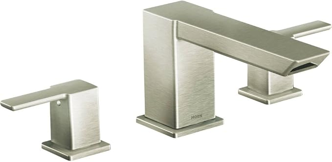 Moen Ts903Bn 90 Degree Two-Handle High Arc Roman Tub Faucet, Brushed Nickel