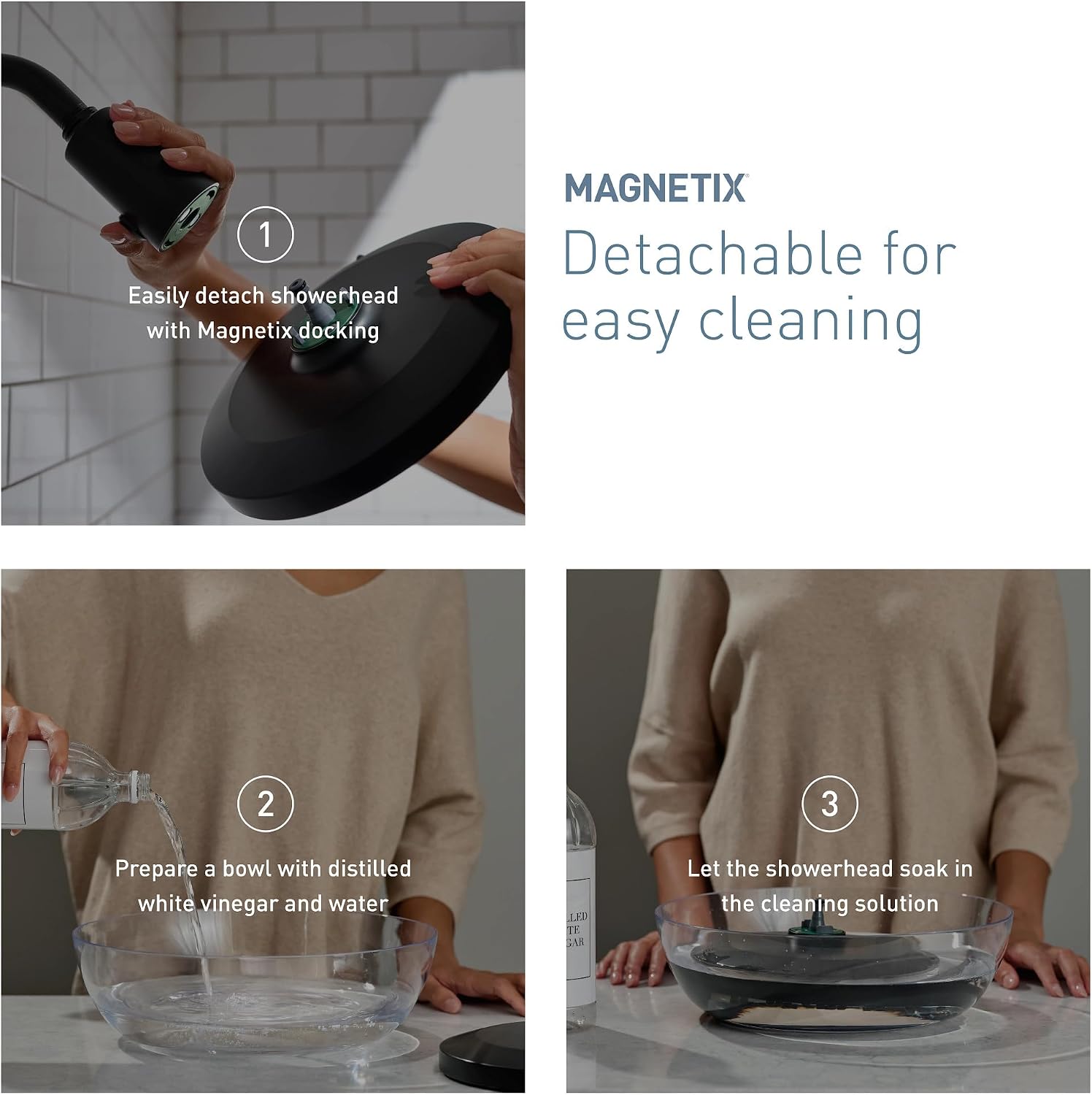 Moen Verso 9" Rain Shower Head with Magnetix Docking, Matte Black