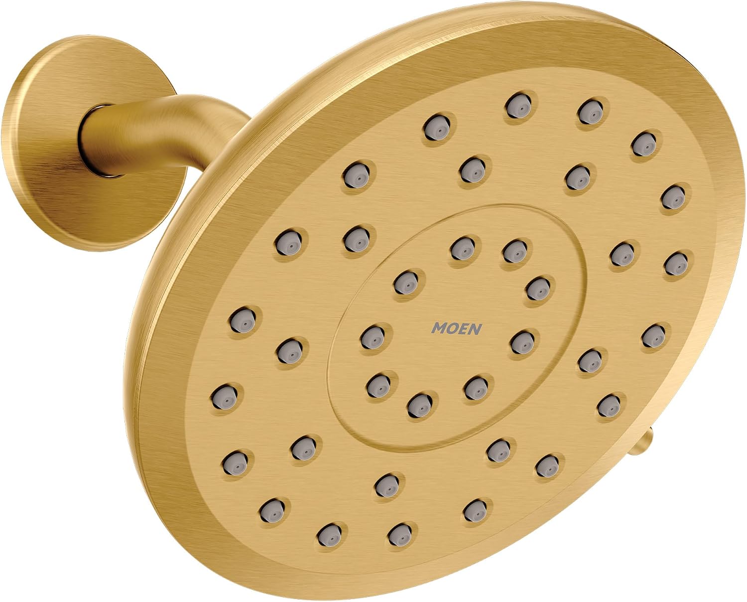 Moen Verso Infiniti Dial Round Rain Shower Head, 7-Inch Diameter Spray Head, Brushed Gold, 220R7BG