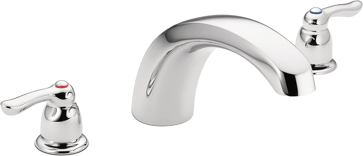 Moen Chateau Chrome Two-Handle Low Arc Roman Tub Faucet Valve Required, T990