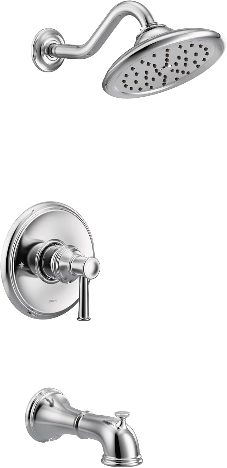 Moen UT3313 Belfield M-CORE 3-Series 1-Handle Tub and Shower Trim Kit, Valve Required, Chrome