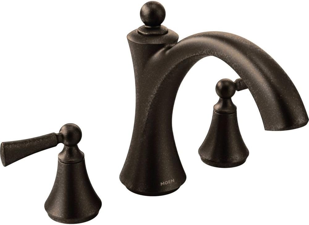 Moen T653ORB Wynford Two-Handle Non Diverter Roman Tub Faucet, Oil Rubbed Bronze