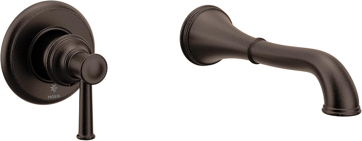 Belfield Oil Rubbed Bronze Single Handle Wall Mount Tub Filler High Flow Tub Faucet with 10" Spout Reach, WT9021ORB Brushed Nickel