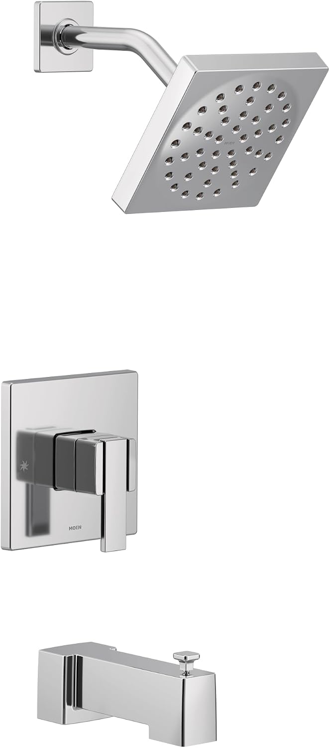Moen UTS3713EP 90 Degree M-CORE 3-Series 1-Handle Eco-Performance Tub and Shower Trim Kit, Valve Required, Chrome