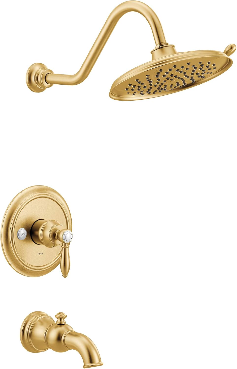 Moen UTS33103EPBG Weymouth M-CORE 3-Series 1-Handle Eco-Performance Tub and Shower Trim Kit, Valve Required, Brushed Gold