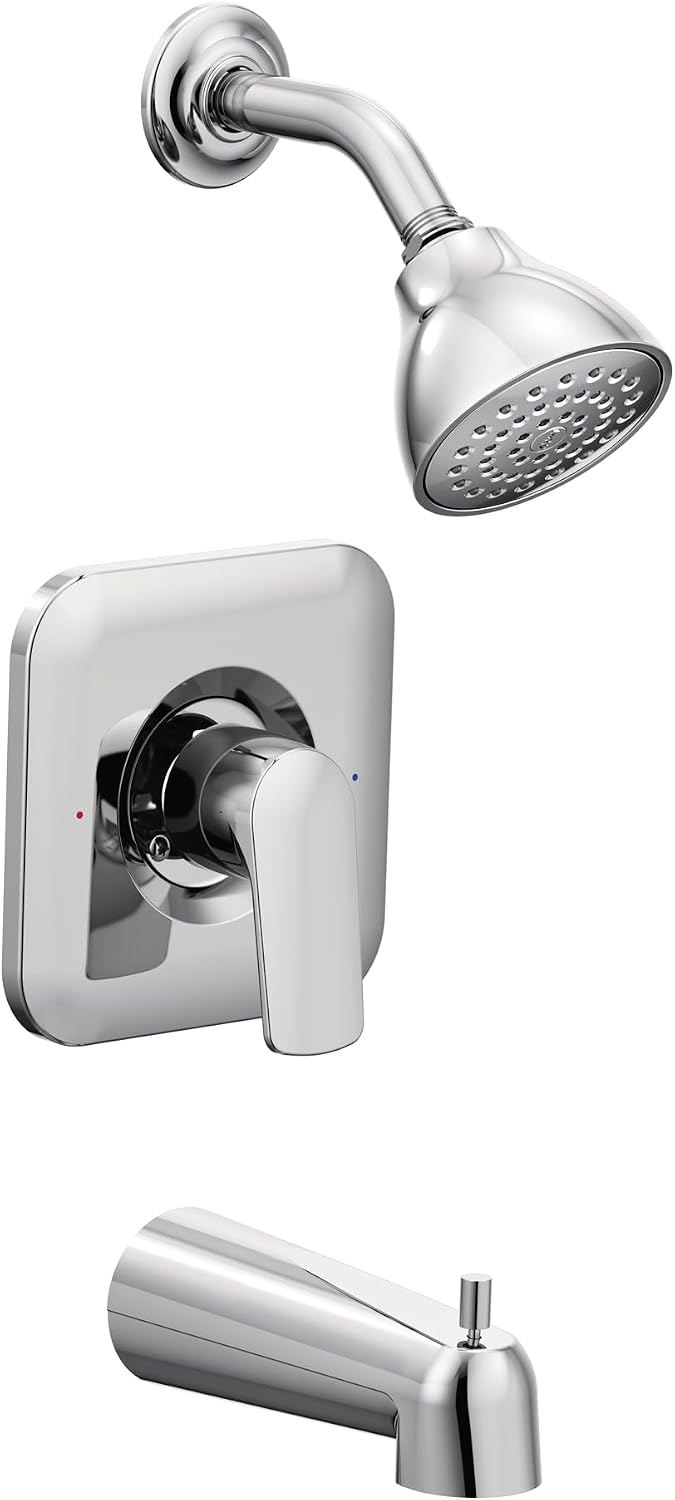 Moen T2813EP Rizon Posi-Temp Eco-Performance Tub and Shower Trim, Valve Required, Chrome