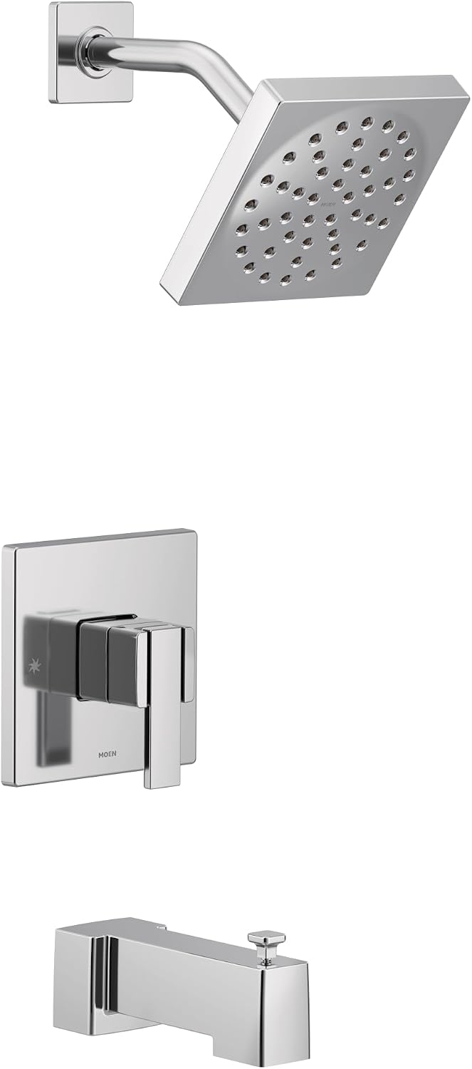 Moen UTS3713 90 Degree M-CORE 3-Series 1-Handle Tub and Shower Trim Kit, Valve Required, Chrome