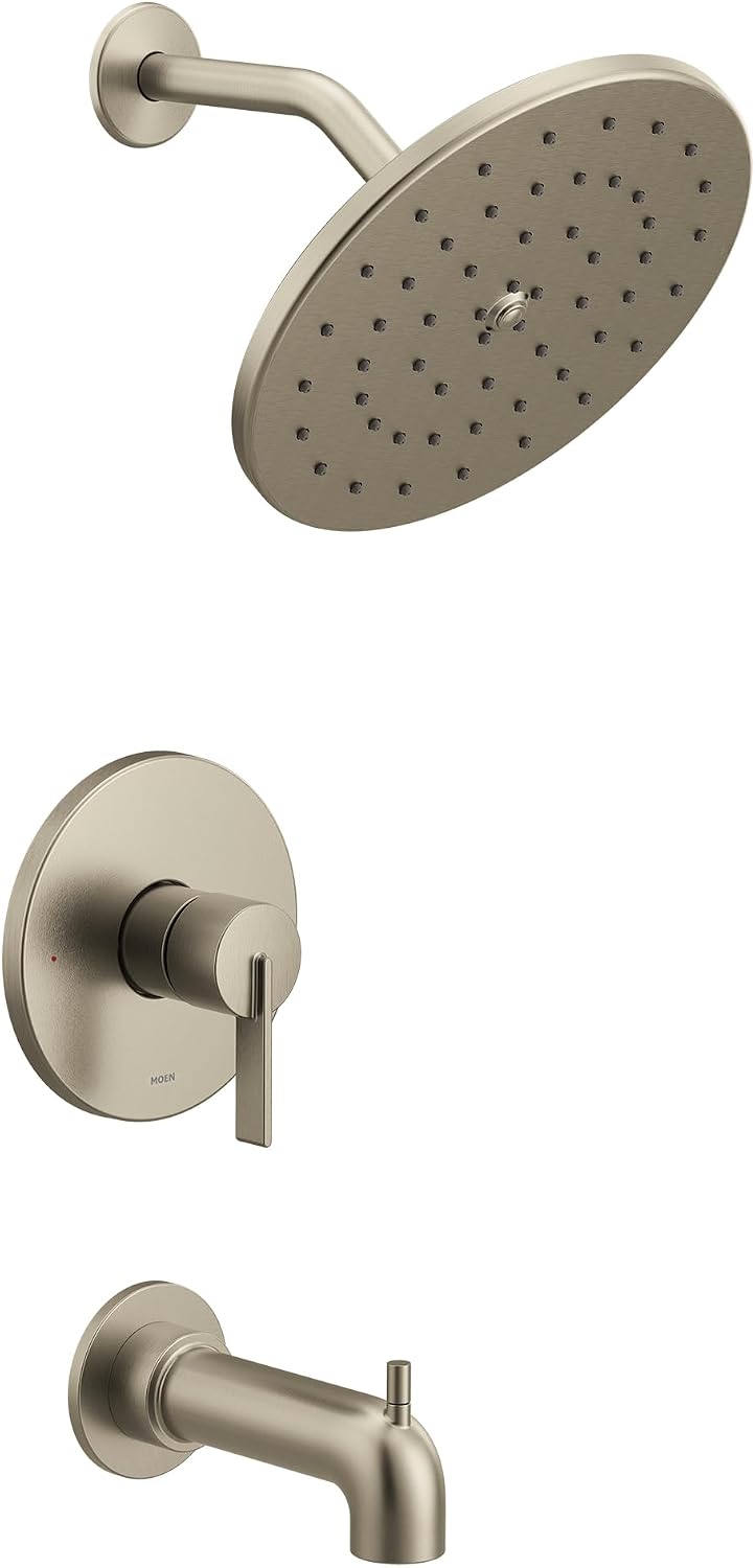 Moen Cia Brushed Nickel M-CORE 3-Series 1-Handle Eco-Performance Tub and Shower Trim Kit, Valve Required, UT3363EPBN