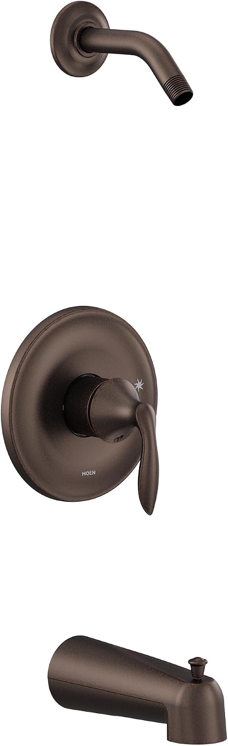 Moen UT2133NHORB Eva Collection M-CORE 3-Series 1-Handle Tub and Shower Trim Kit, Valve Required, Oil Rubbed Bronze