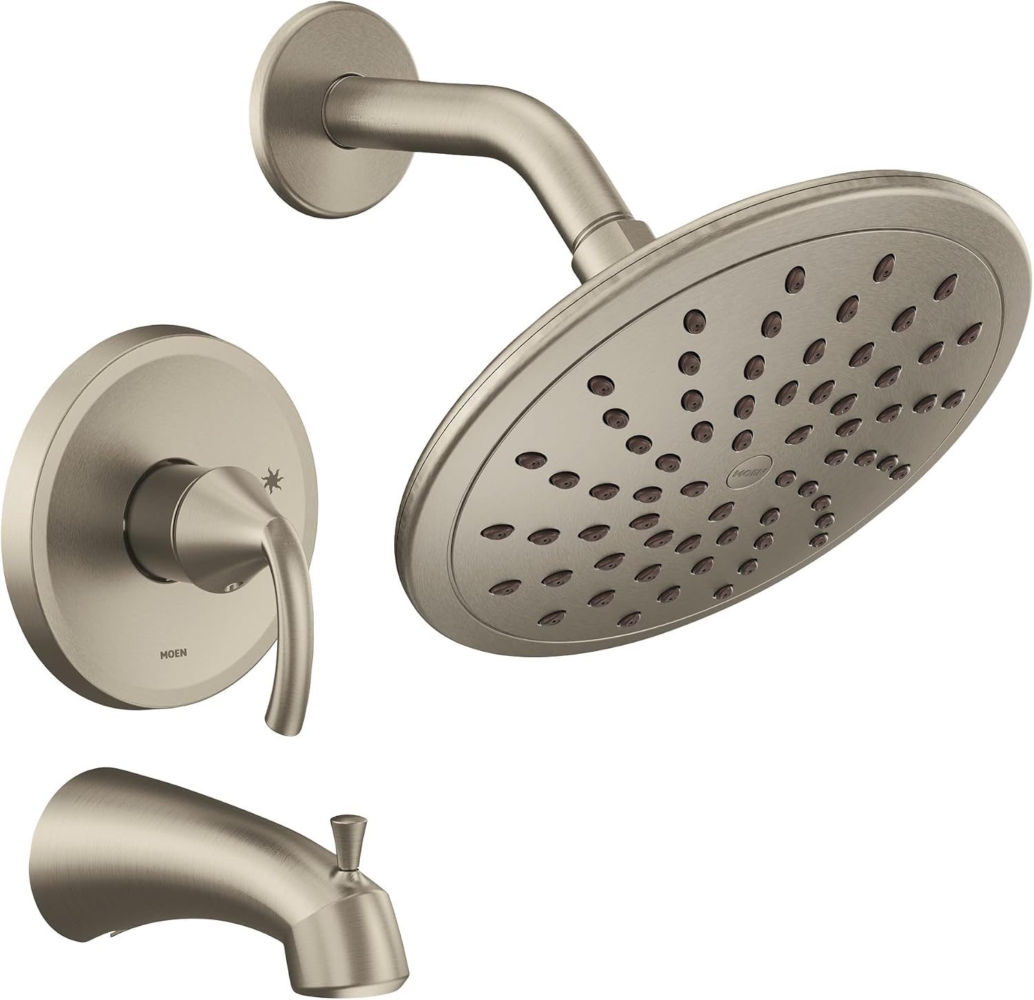 Moen UT2843EPBN Glyde M-CORE 2-Series 1-Handle Tub and Shower Trim Kit, Valve Required, Brushed Nickel