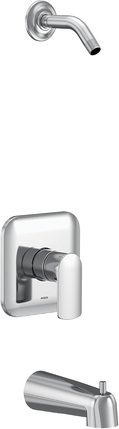Moen UT2813NH Rizon M-CORE 2-Series 1-Handle Tub and Shower Trim Kit, Valve Required, Chrome