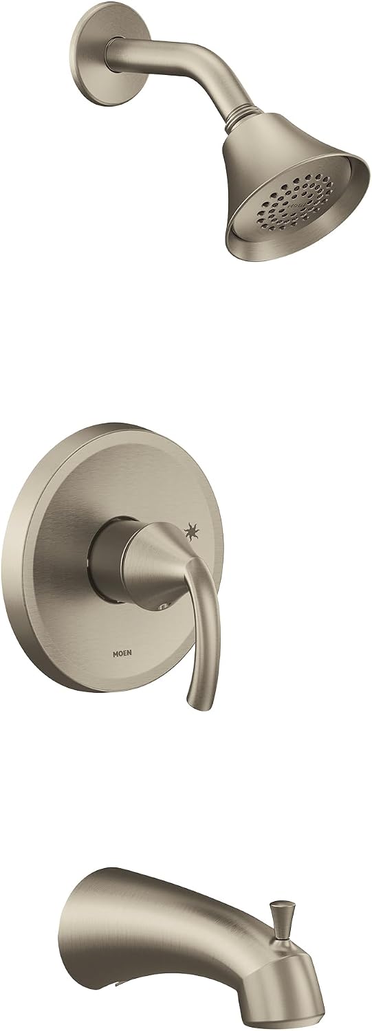 Moen UT2743EPBN Glyde M-CORE 2-Series 1-Handle Tub and Shower Trim Kit, Valve Required, Brushed Nickel
