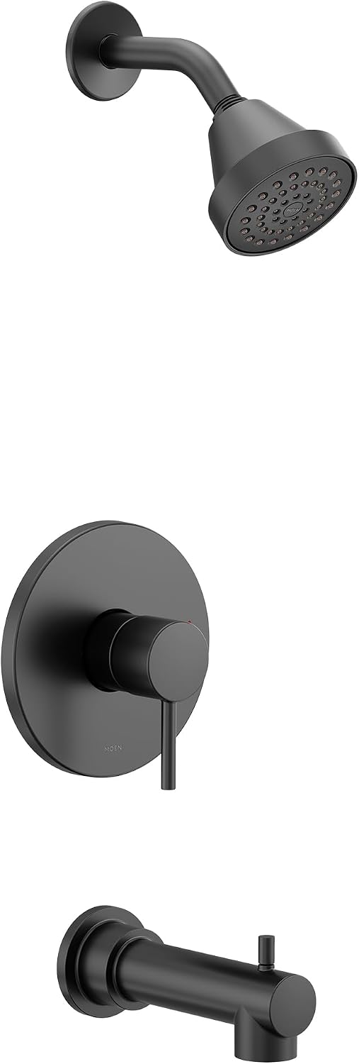 Moen UT2193EPBL Align M-CORE 2-Series 1-Handle Tub and Shower Trim Kit, Valve Required, Matte Black