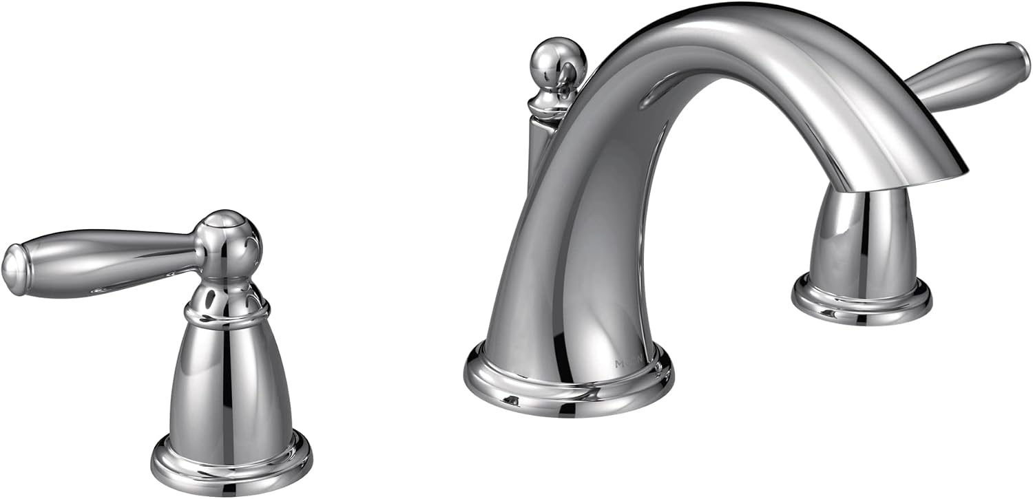 Moen Brantford Chrome 2-Handle Deck Mount Roman Tub Faucet Trim Kit, Valve Required, T4943