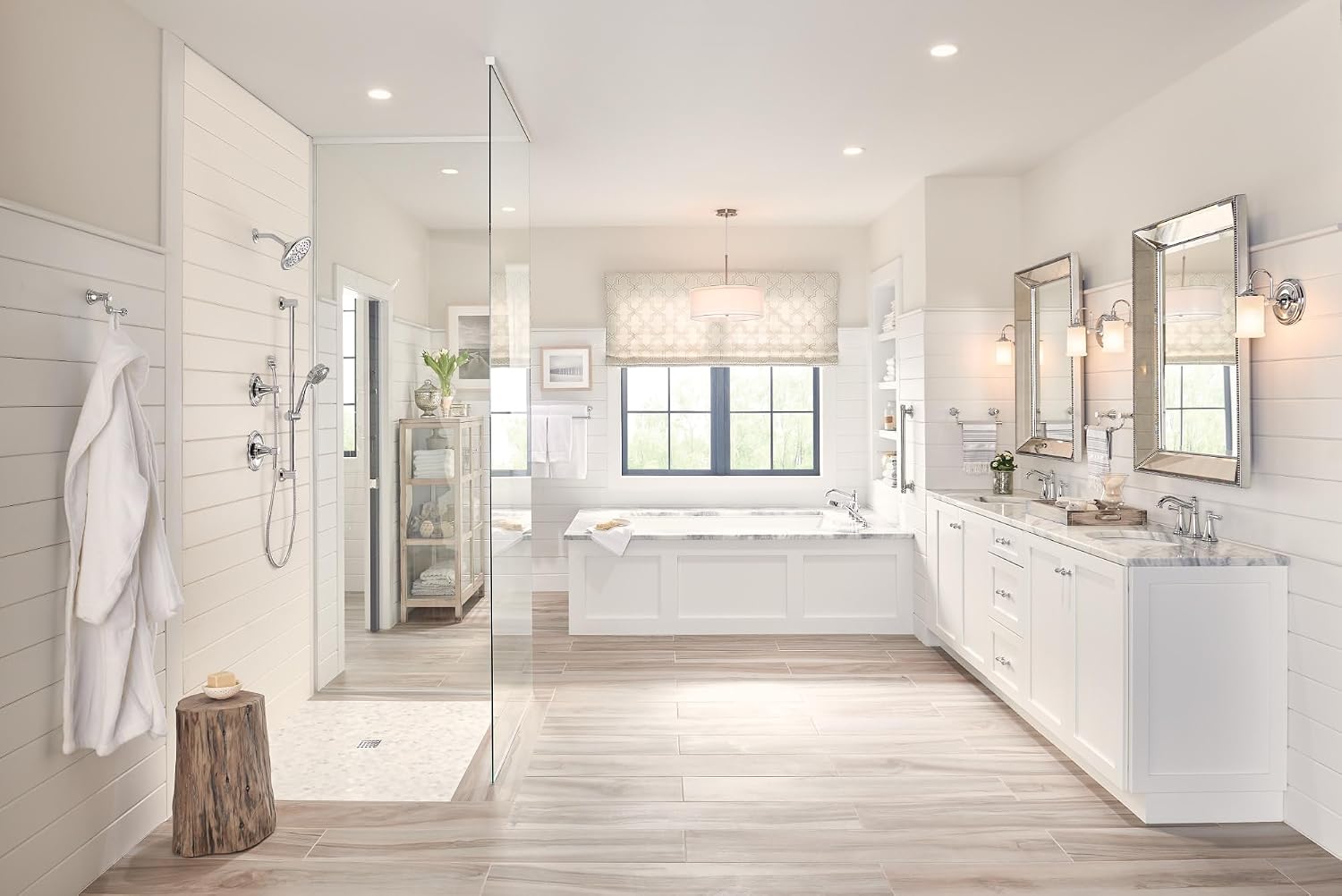 Moen T9024NL Belfield Roman Tub Faucet Trim Kit with Handshower, Polished Nickel