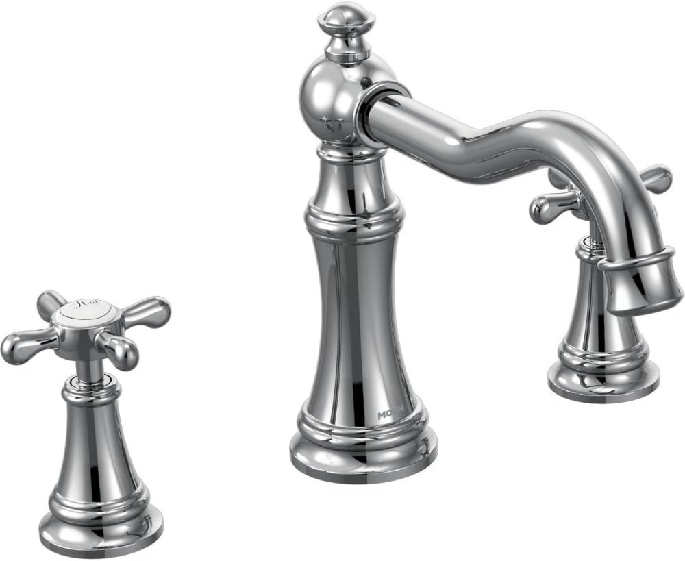 Moen Ts22101 Weymouth Two-Handle High Arc Roman Tub Faucet Trim only, Chrome