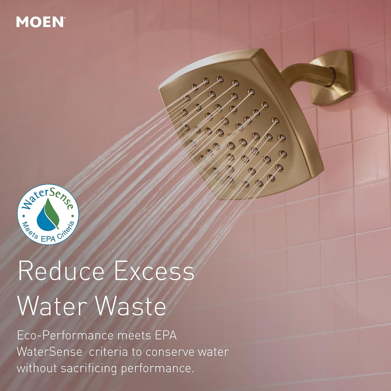Moen S3880EPBG Eco-Performance Handshower Handheld Shower, Brushed Gold
