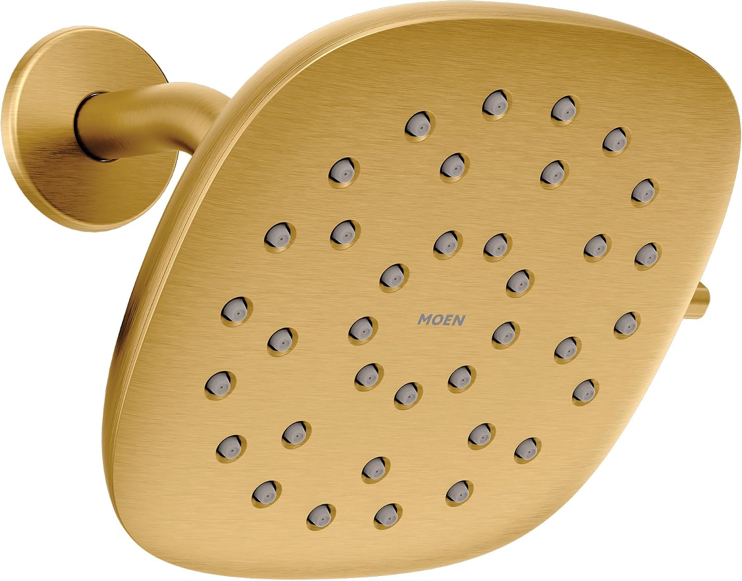 Moen Verso Infiniti Dial Square Rain Shower Head, 7-Inch Diameter Spray Head, Brushed Gold, 220R5BG