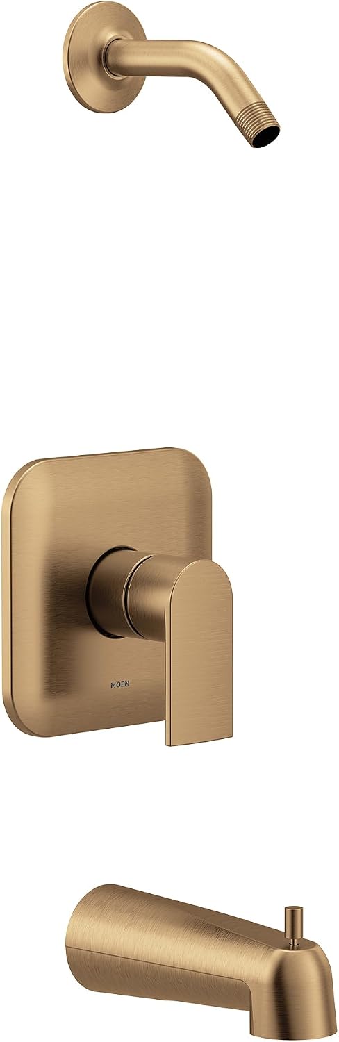 Moen Genta LX Bronzed Gold M-CORE 3-Series Shower Trim Kit with Handle, Arm and Tub Spout, Valve and Showerhead not Included, UT2473NHBZG