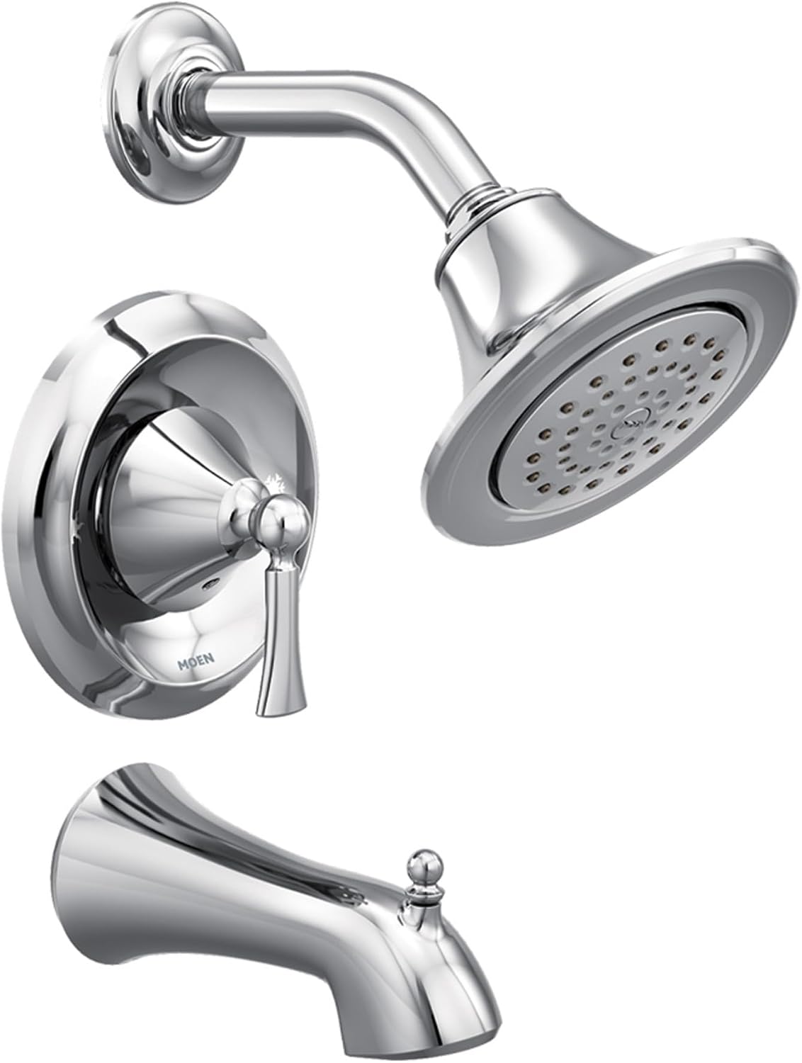 Moen Wynford Chrome Posi-Temp Tub and Shower Trim Kit Valve Required, T4503
