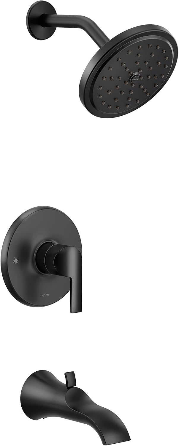 Moen UTS3203EPBL Doux M-CORE 3-Series 1-Handle Eco-Performance Tub and Shower Trim Kit, Valve Required, Matte Black