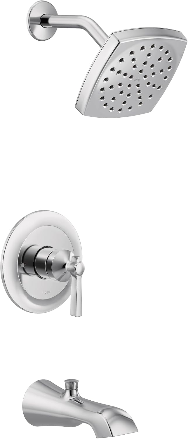 Moen UTS3913 Flara M-CORE 3-Series 1-Handle Tub and Shower Trim Kit, Valve Required, Chrome