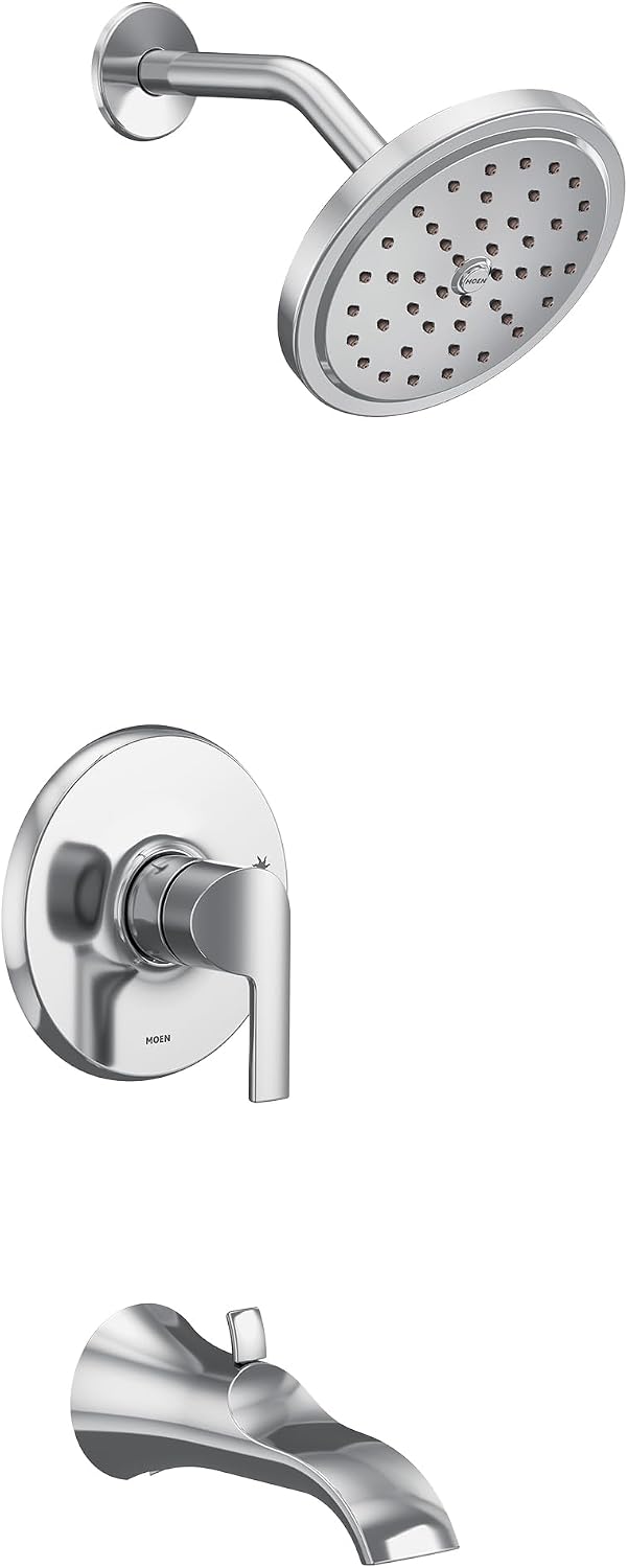 Moen UTS2203EP Doux Collection M-CORE 2-Series 1-Handle Tub and Shower Trim Kit, Valve Required, Chrome
