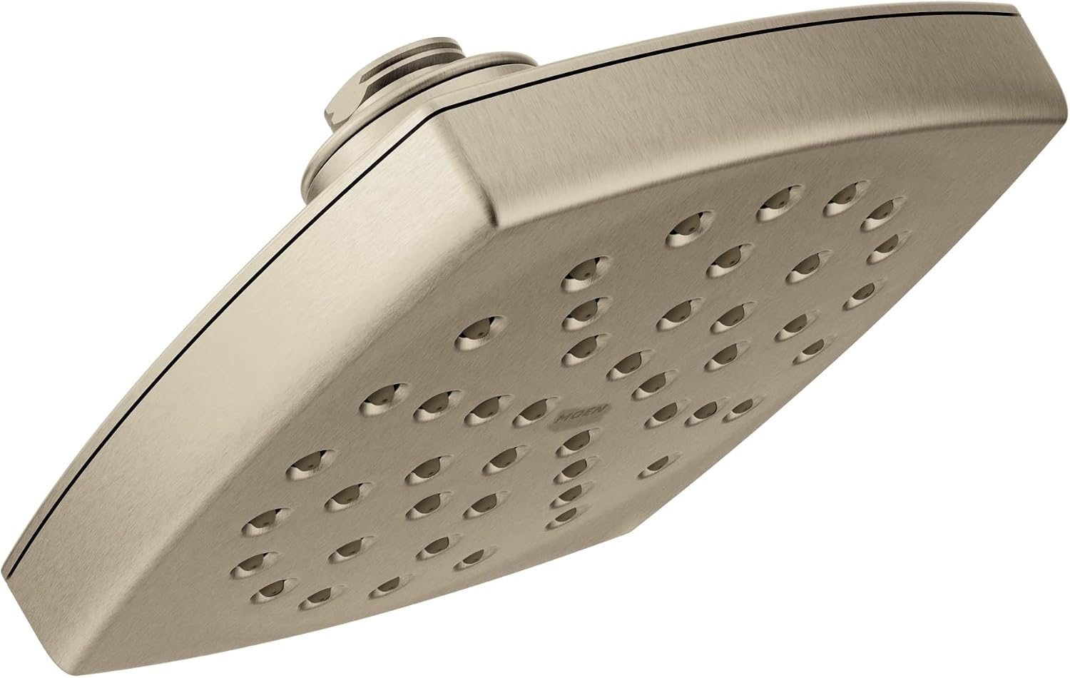 Moen Voss Brushed Nickel 6-Inch Single-Function Rainshower Showerhead with Immersion Technology, S6365BN