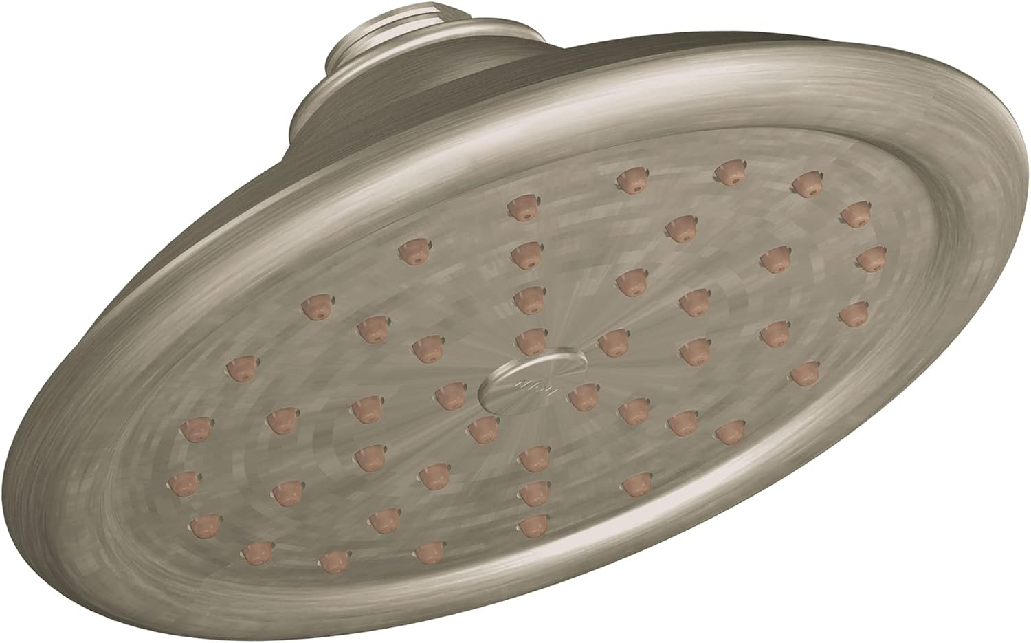 Moen S6310BN ExactTemp Single Function Rain Shower Showerhead with Immersion Technology at 2.5 GPM Flow Rate, 7-Inch, Brushed Nickel