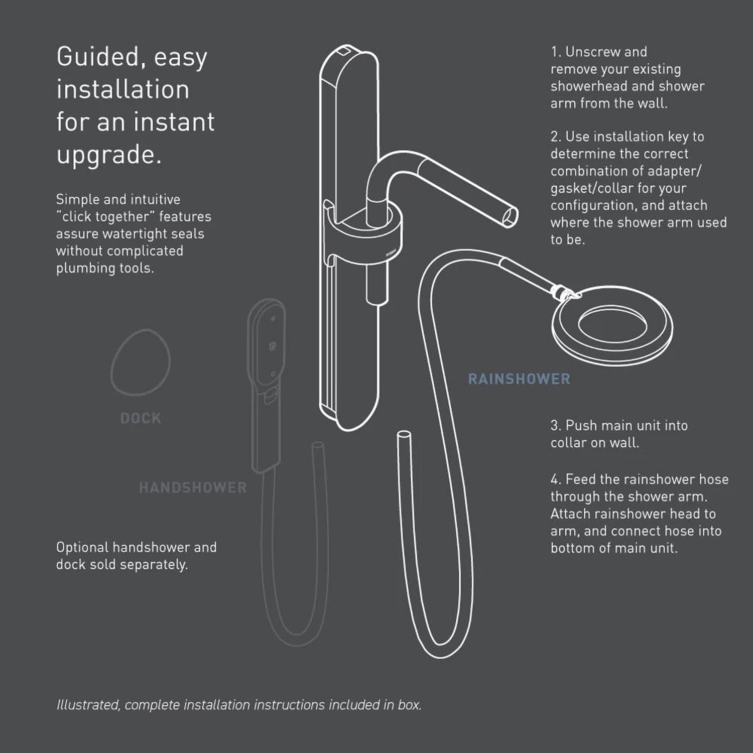Moen N214R0BLC Spa Shower Rainshower, Matte Black/Chrome