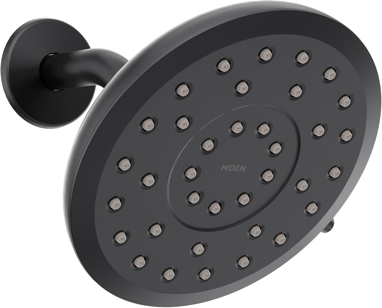 Moen Verso Infiniti Dial Round Rain Shower Head, 7-Inch Diameter Spray Head, Matte Black, 220R7BL