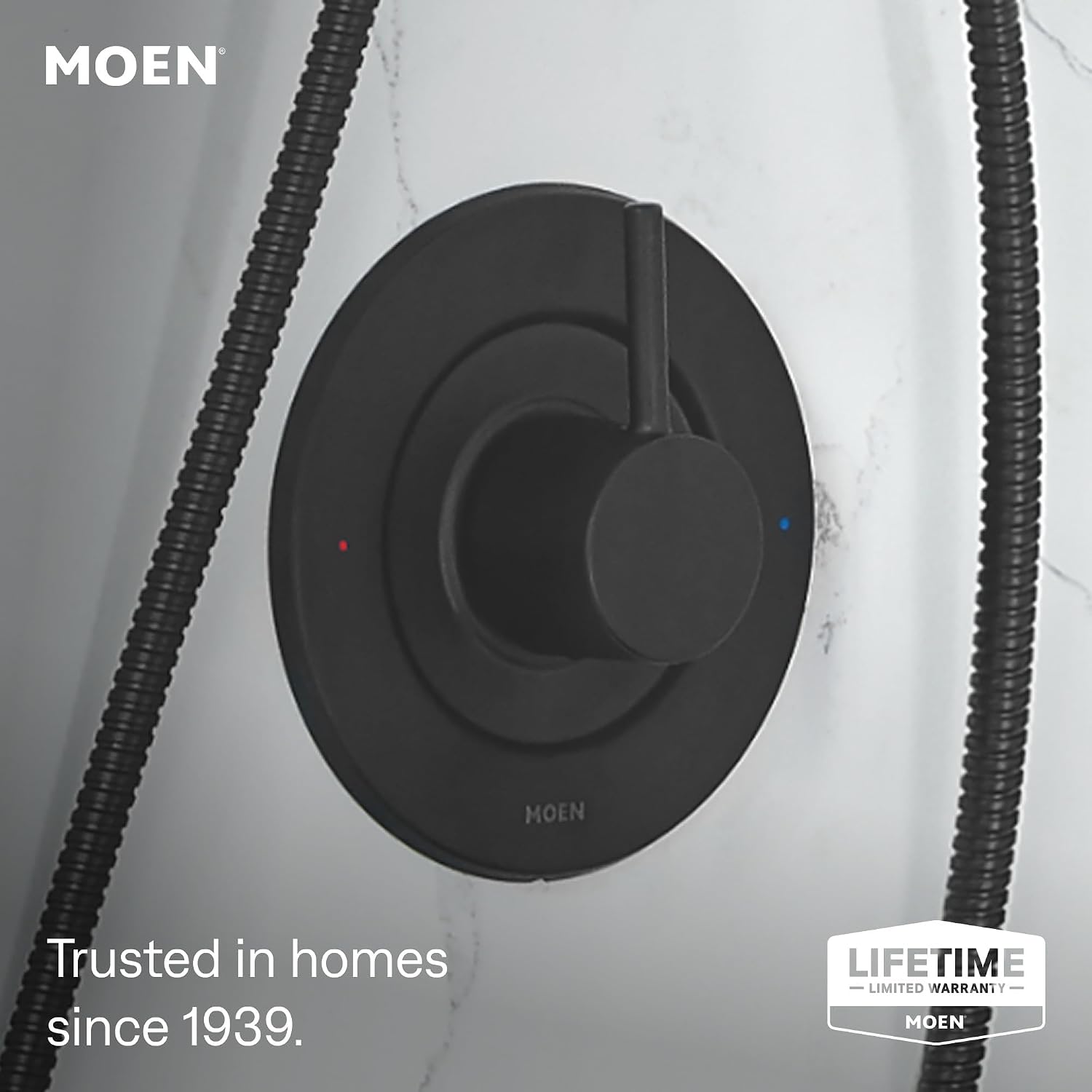 Moen Align Tub & Shower Trim Kit, Valve Required, Matte Black, T2193EPBL