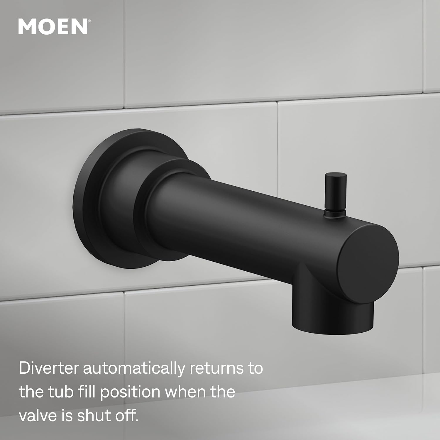 Moen Align Tub & Shower Trim Kit, Valve Required, Matte Black, T2193EPBL