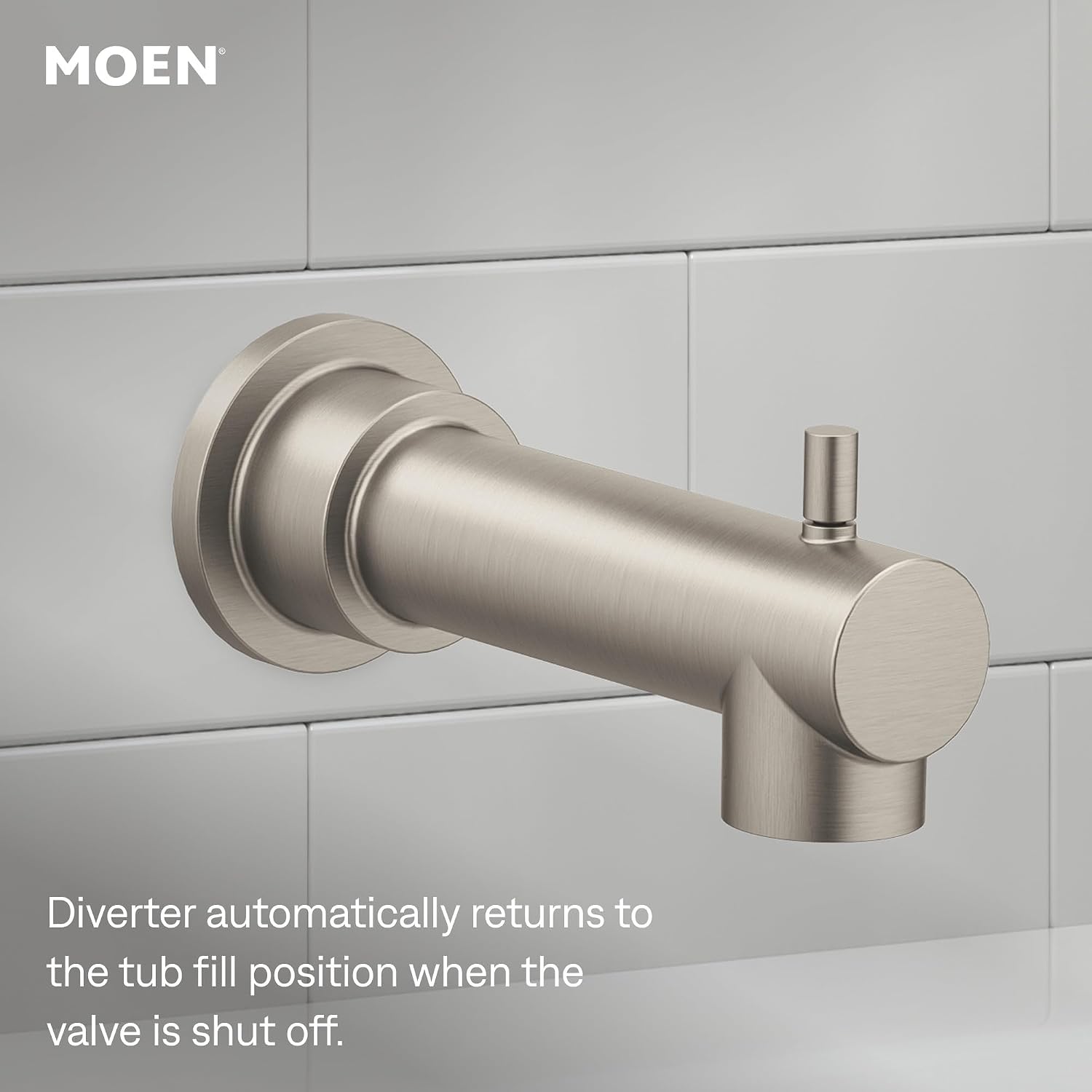 Moen Align Tub & Shower Trim Kit, Valve Required, Brushed Nickel, T2193EPBN
