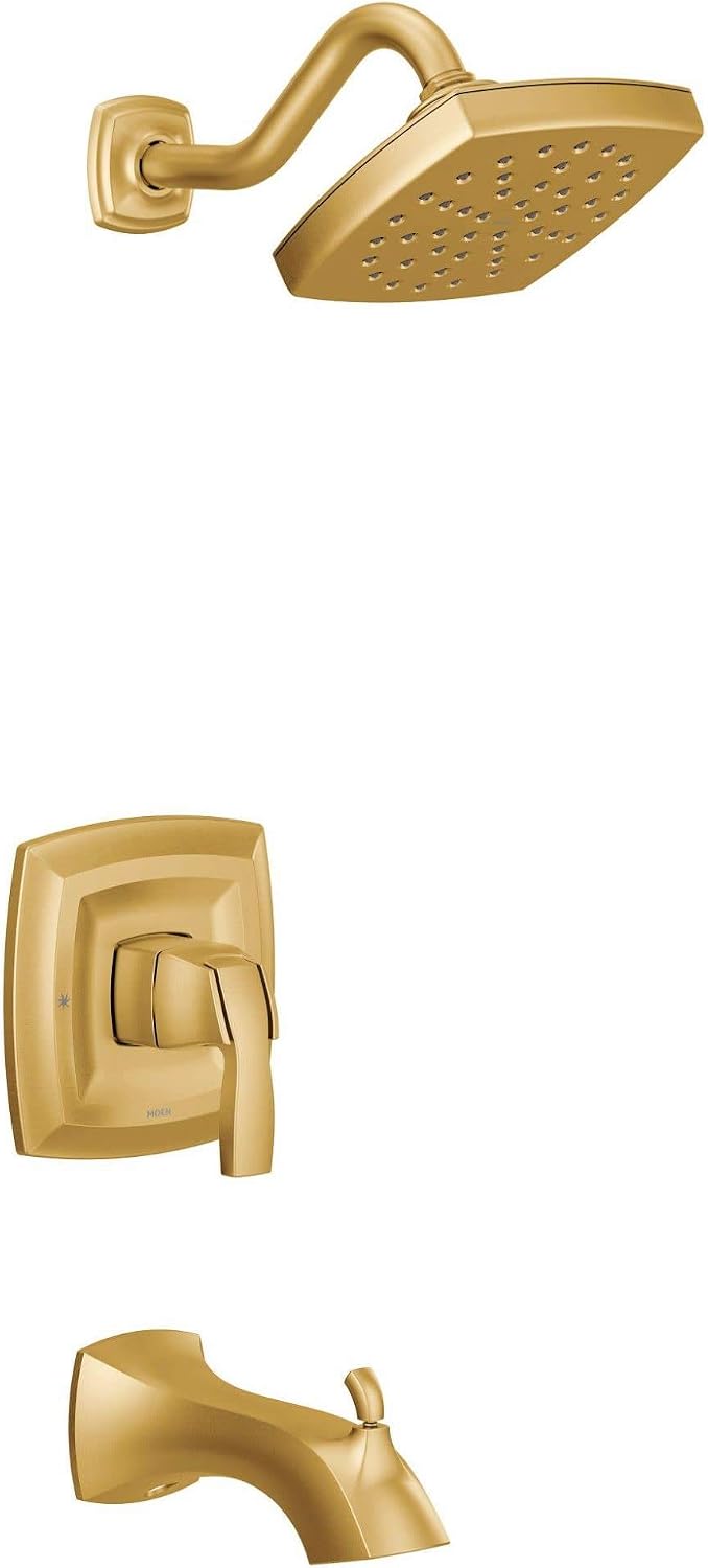 Moen UT3693EPBG Voss M-CORE 3-Series 1-Handle Eco-Performance Tub and Shower Trim Kit, Valve Required, Brushed Gold