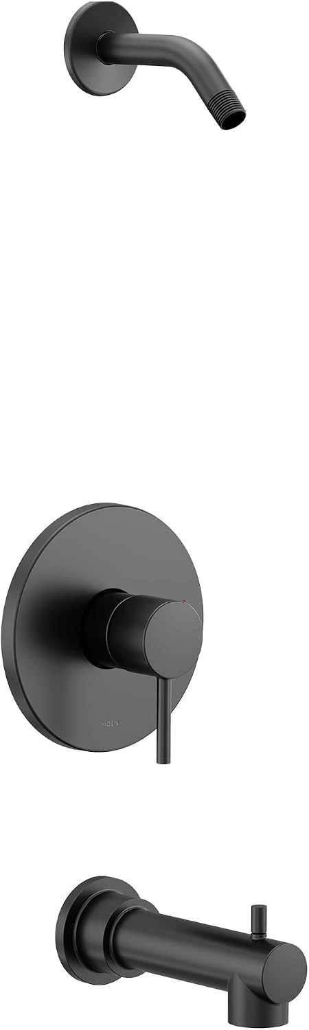 Moen UT2193NHBL Align M-CORE 3-Series 1-Handle Tub and Shower Trim Kit, Valve Required, Matte Black