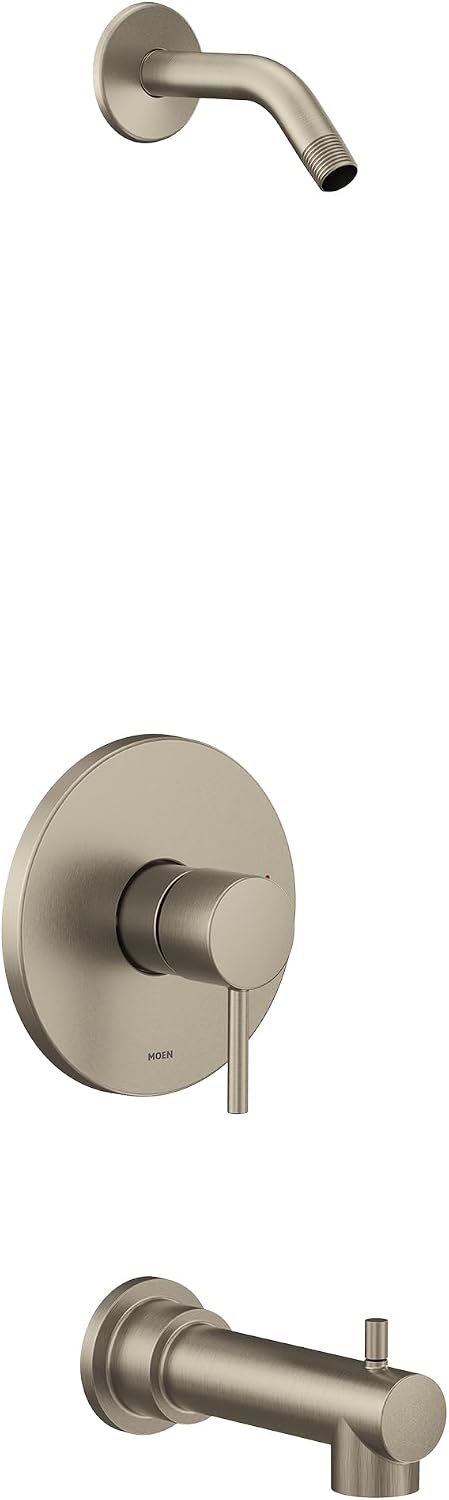 Moen UT2193NHBN Align M-CORE 2-Series 1-Handle Tub and Shower Trim Kit, Valve Required, Brushed Nickel