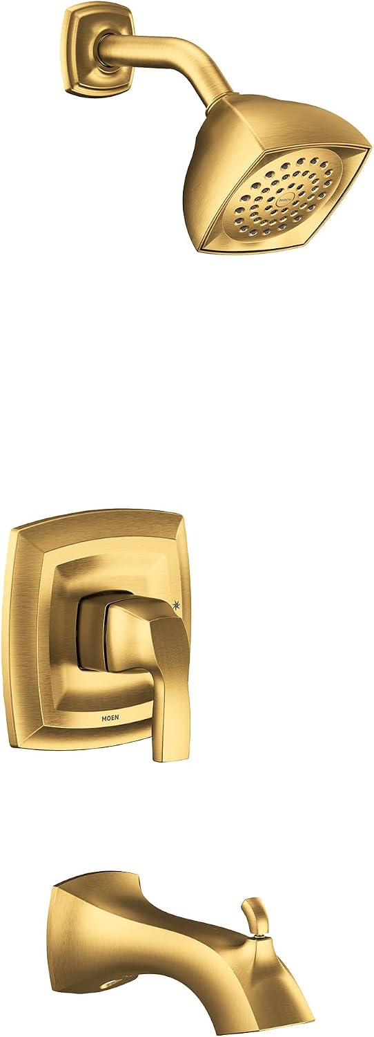 Moen UT2693EPBG Voss Collection M-CORE 2-Series 1-Handle Tub and Shower Trim Kit, Valve Required, Brushed Gold